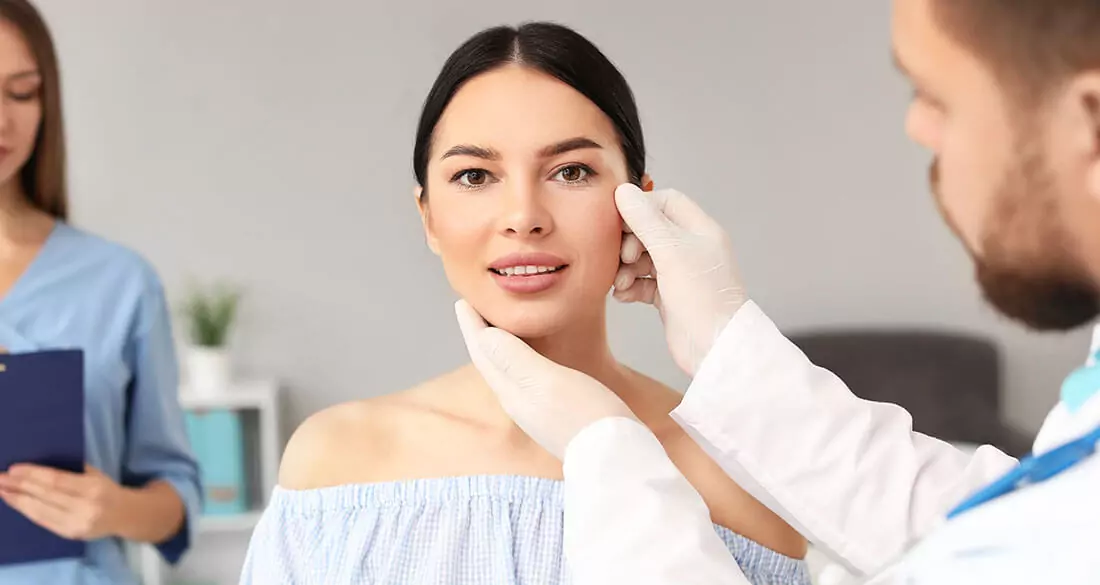 Professional skincare consultation